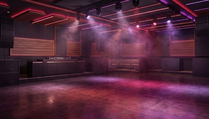 Elit Acoustic eğlence mekânları ses yalıtımı: gece kulübünde oda içinde oda ve yüzer döşeme uygulaması