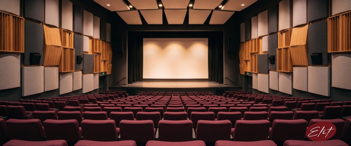 Elit Acoustic konferans ve oditoryum akustiği: emici, difüzör ve değişken akustik uygulaması
