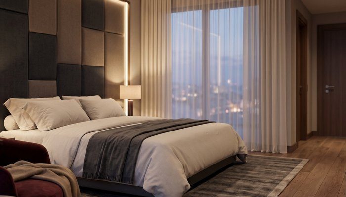 Elit Acoustic otel ses yalıtımı: bitişik konuk odaları arasında oda-oda yalıtım ve yüzer zemin uygulaması