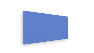 Lavanta mavisi kumaş kaplı tavandan askılı dikdörtgen akustik baffle panel