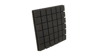 Kare akustik sünger panelinin önden açılı kare blok yüzeyi