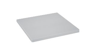 Açılı görünümde tek açık gri Basotect sünger panel plakası