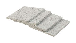 Kademeli olarak istiflenmiş ince rebonded ecobone sünger plakaları