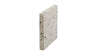 Dik duran recfoam plakasının yan kenarı ve granül dokusu