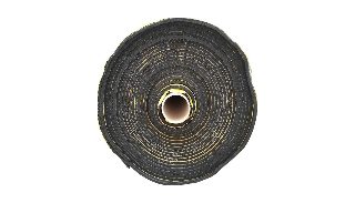 Rulonun karton göbeği ve spiral sarım katmanları