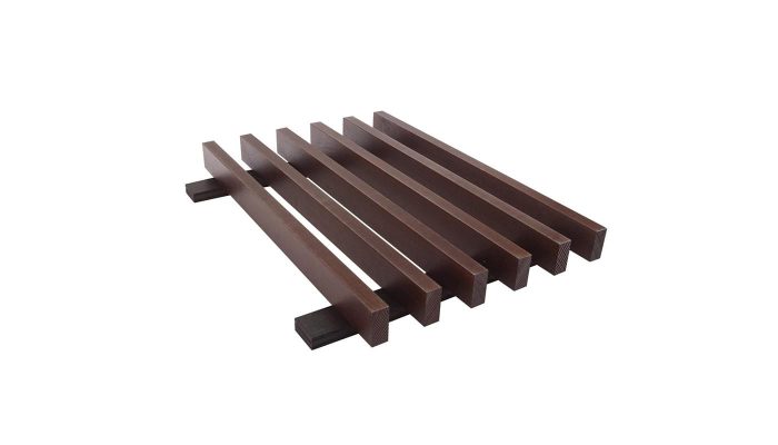 Koyu wenge tonlu ahşap akustik linear tavan baffle lamelleri