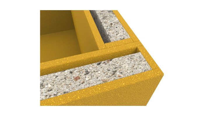 Sandviç panel köşesinde görünen bariyerli bondex çekirdek katmanı