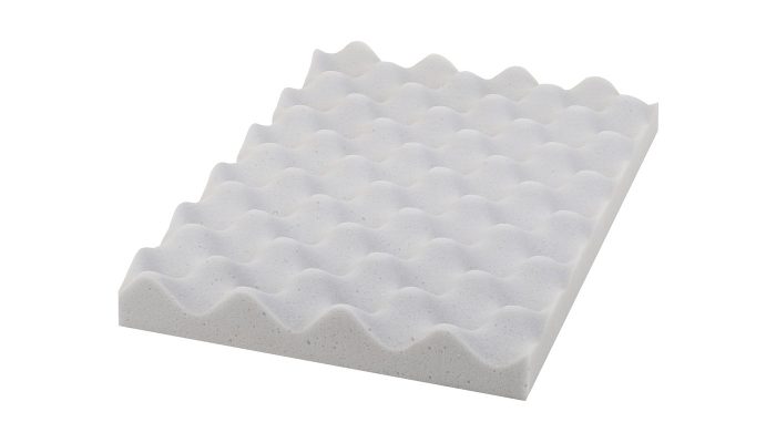 Basotect yumurta süngerin üstten geniş açılı dalgalı profili