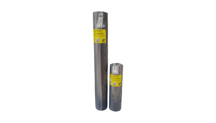Uzun ve kısa boy etiketli Fibertex akustik kumaş ruloları