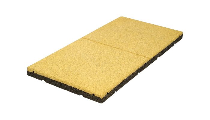 Sarı üst katmanlı kauçuk karonun siyah tabanı ve derz kanalı