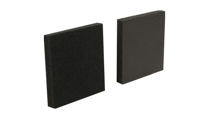 Dik duran iki PU film kaplı yanmaz sünger plakası