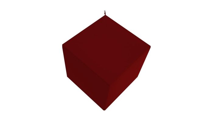 Koyu bordo büyük ses emici küp
