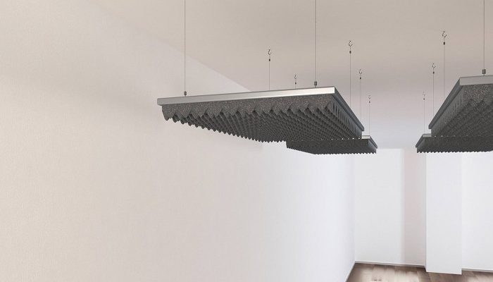 Tavana asılmış siyah yanmaz yumurta sünger baffle panelleri