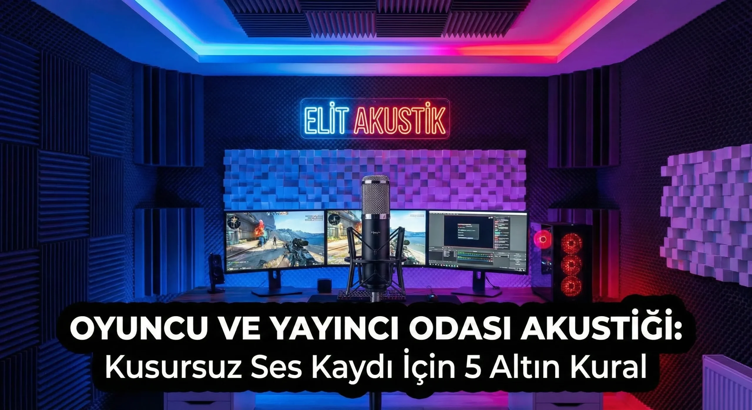 Oyuncu ve yayıncı odası akustiği